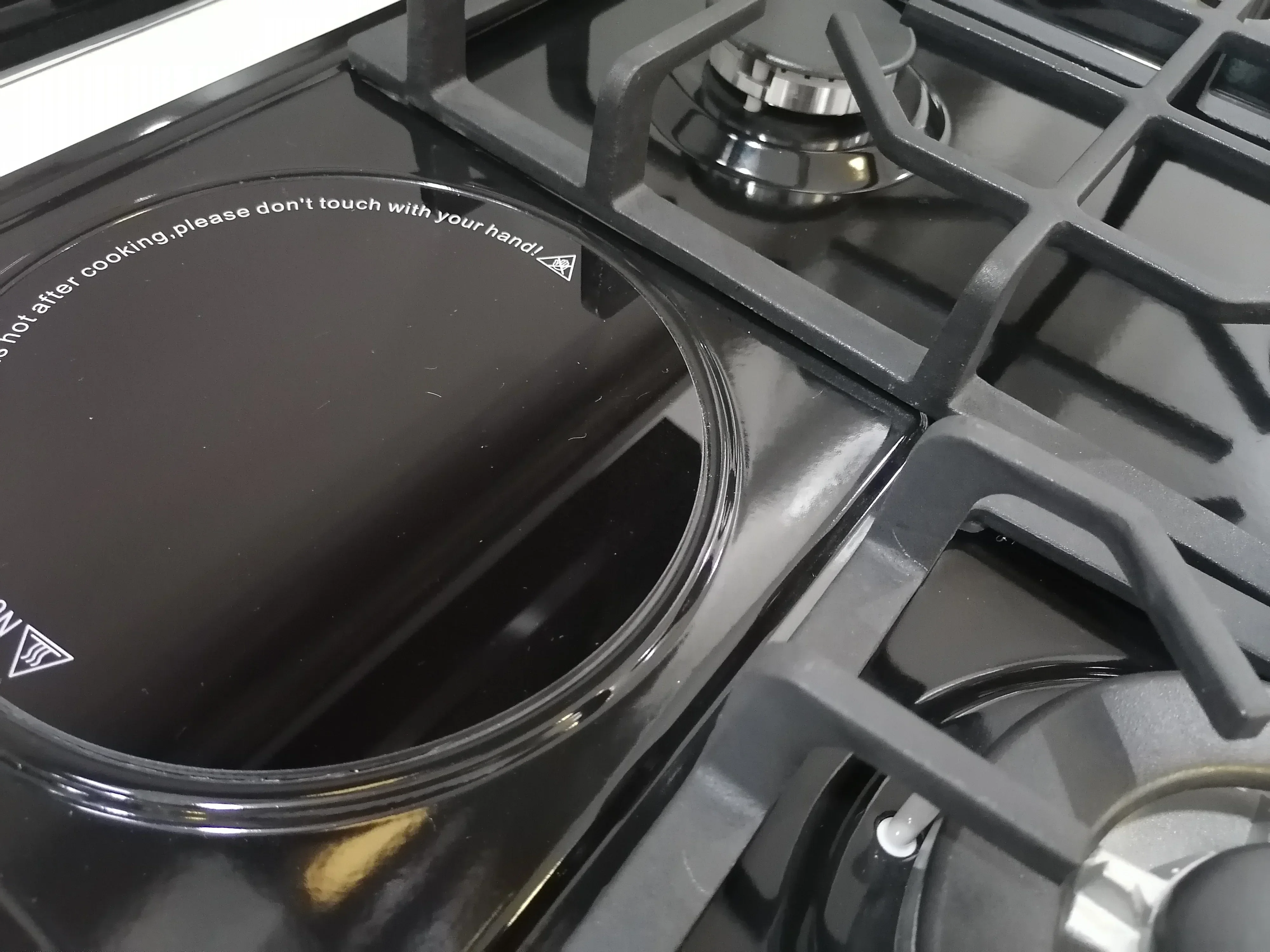 Black 4 Burner Gas And Electric Gas Cooktop Ceramic Plate Cooking Hob Best Welcome Stove Appliance