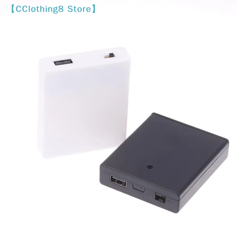 1Pcs USB 전원 공급 장치 배터리 상자 LED 스트립 라이트 액세서리에 대 한 휴대용 미니 4AA 배터리 홀더 보관 상자 케이스【AliS8】
