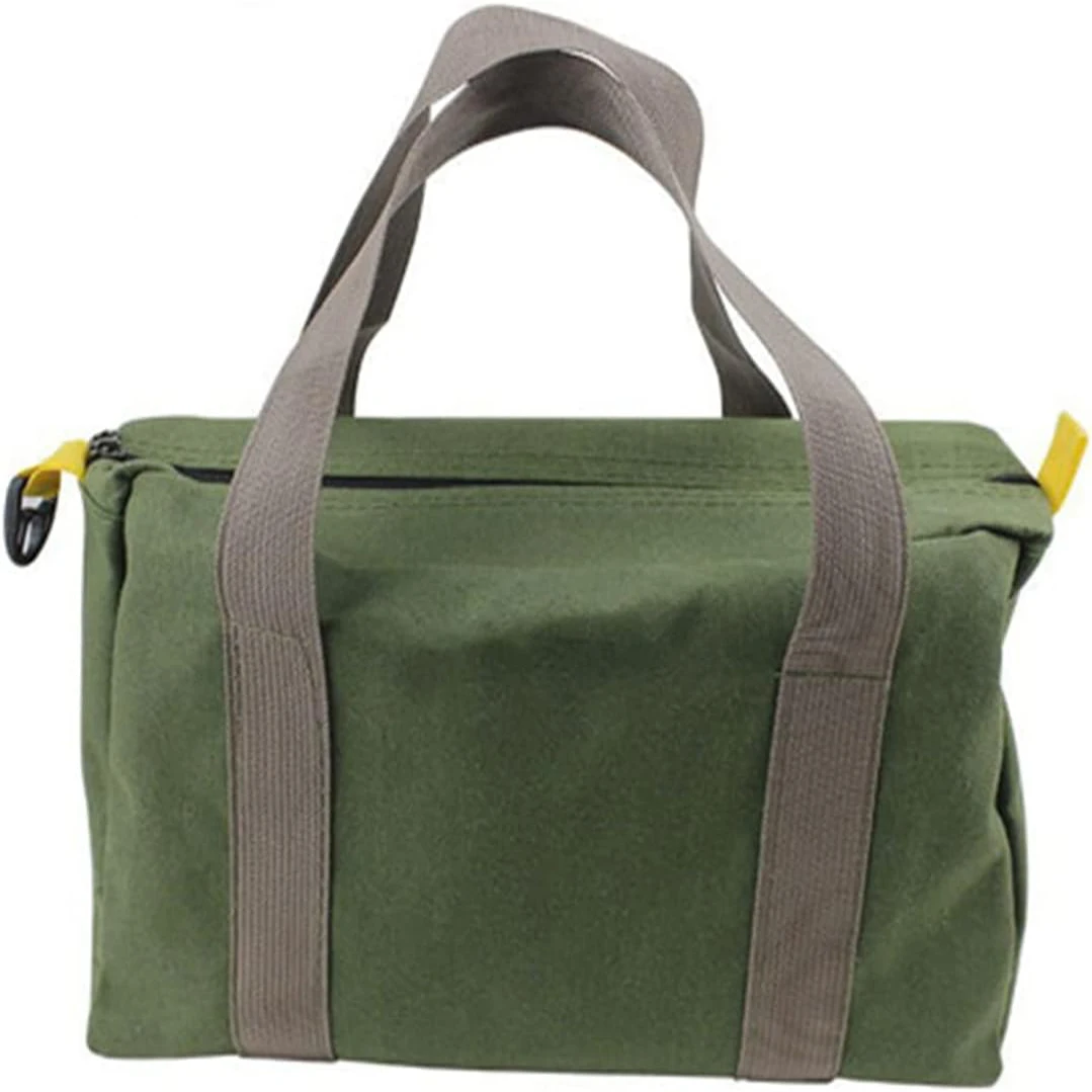 Tool Bag Wide Mouth Canvas Heavy Duty Storage Large Capacity Tote Bag For Electricians Power
