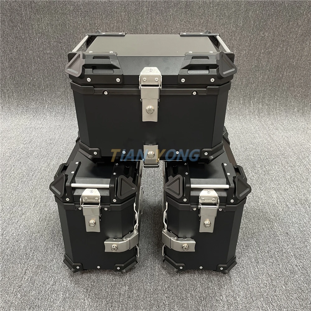 Rear Luggage Box 45L 65L Universal Motorcycle Waterproof Alloy Box High