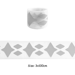 Enhanced Reflective Iron-On Snowflake Fabric Stickers - Heat Press Appliqué Patches (9121)