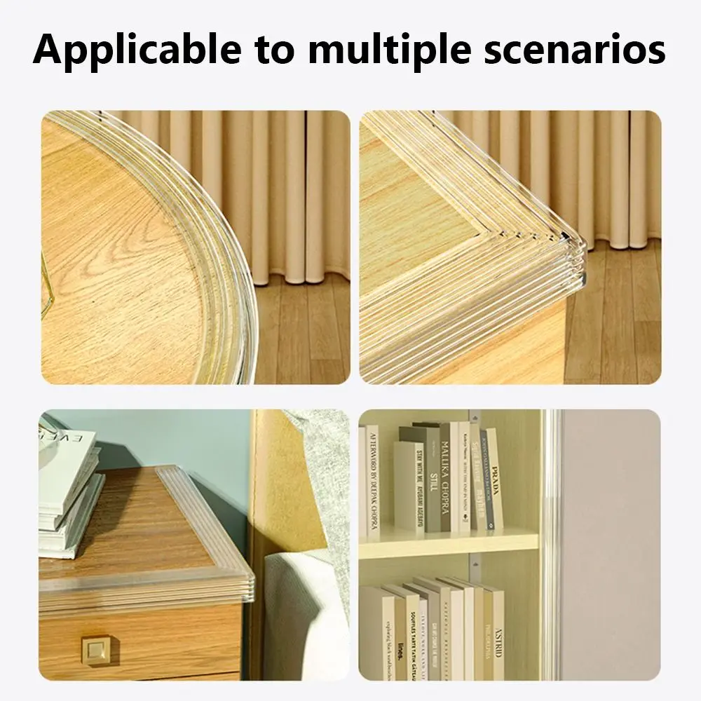 High Quality Anti Collision Baby Proofing Transparent Self Adhesive Table Edge Protector L Type Cabinet Airbag Furniture Bumper