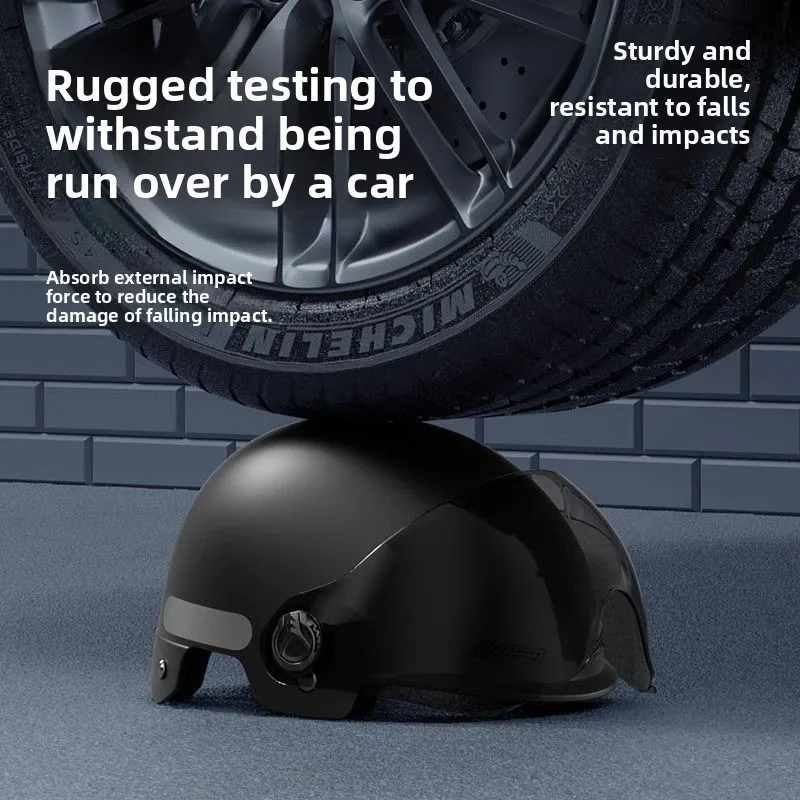 New Electric Bike Motorcycle Half Helmet - Unisex Safety Helmet for Men & Women