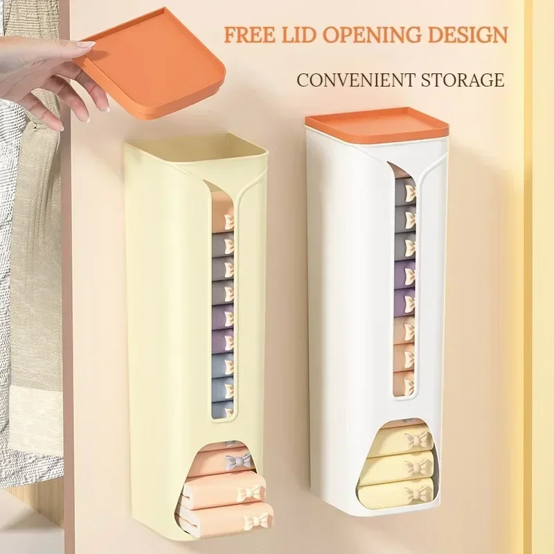 2PCS Wall-Mounted Underwear Storage Box Closet Hanging Underwear Panties Bag Organizer Dispenser Socks Garbage Holder Home 2