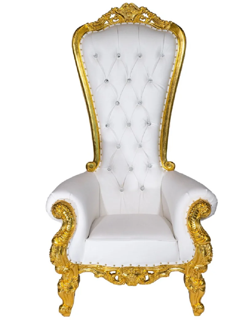 Wedding banquet high back chair solid wood decorative image chair hotel bridal throne wedding