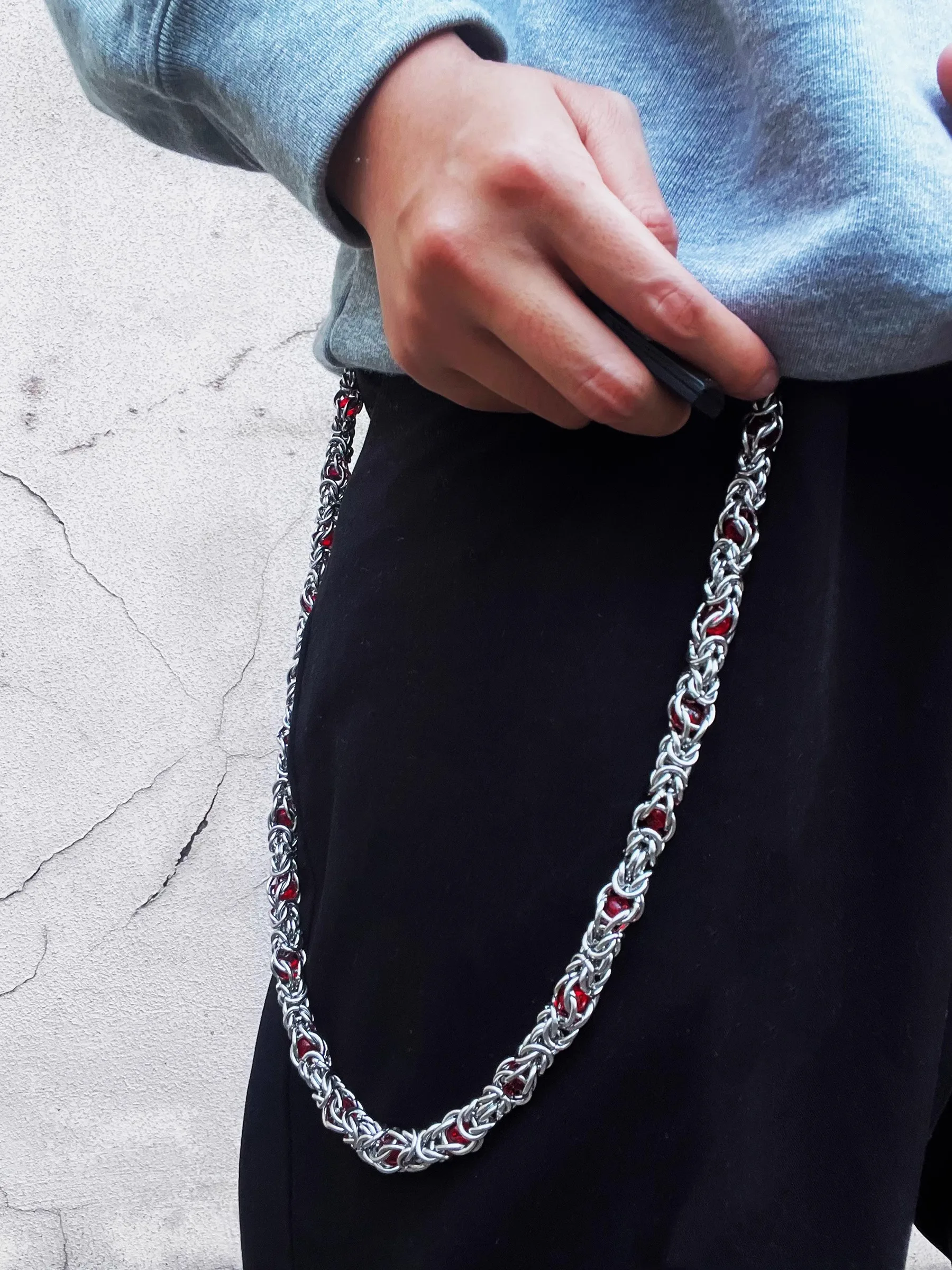 Y2K Schlangenknochen Retro-Hosenkette Street Dance Luxuriöses Schmuckstück für Männer und Frauen Taillenkette Hip Hop Punk Accessoires