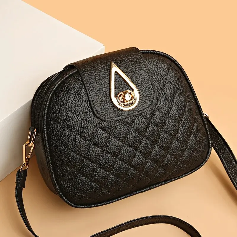 Small Square Bag Women s New Trendy Texture Lingge Fashion Versatile Korean Edition Three Layer Single