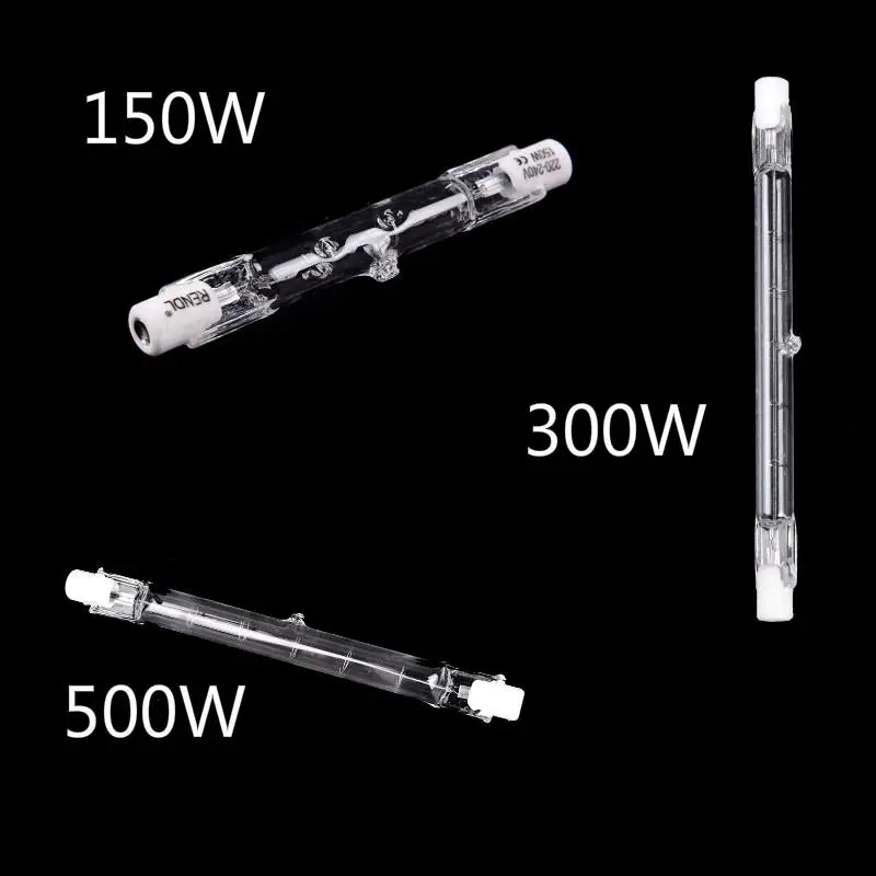 Halogen Lamp 100W 200W 300W 500W 78/118MM Double Ended Linear R7s Halogen Light Bulb AC220-240V Household Decor R7s Bulb