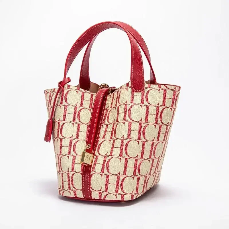 CHLargeCapacityCommuterTravelHandbagLuxuryBrandFashionTextureLetterPrintedWomen