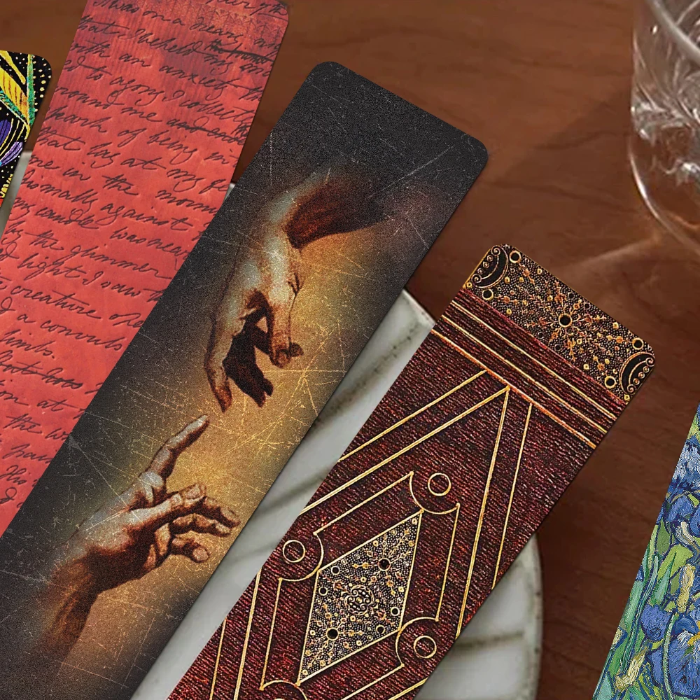 30pcs Vintage Art Bookmarks Reading Pages Books Labeled School Stationary Supplies DIY Aesthetic Bookmarks Kids Creative Gifts