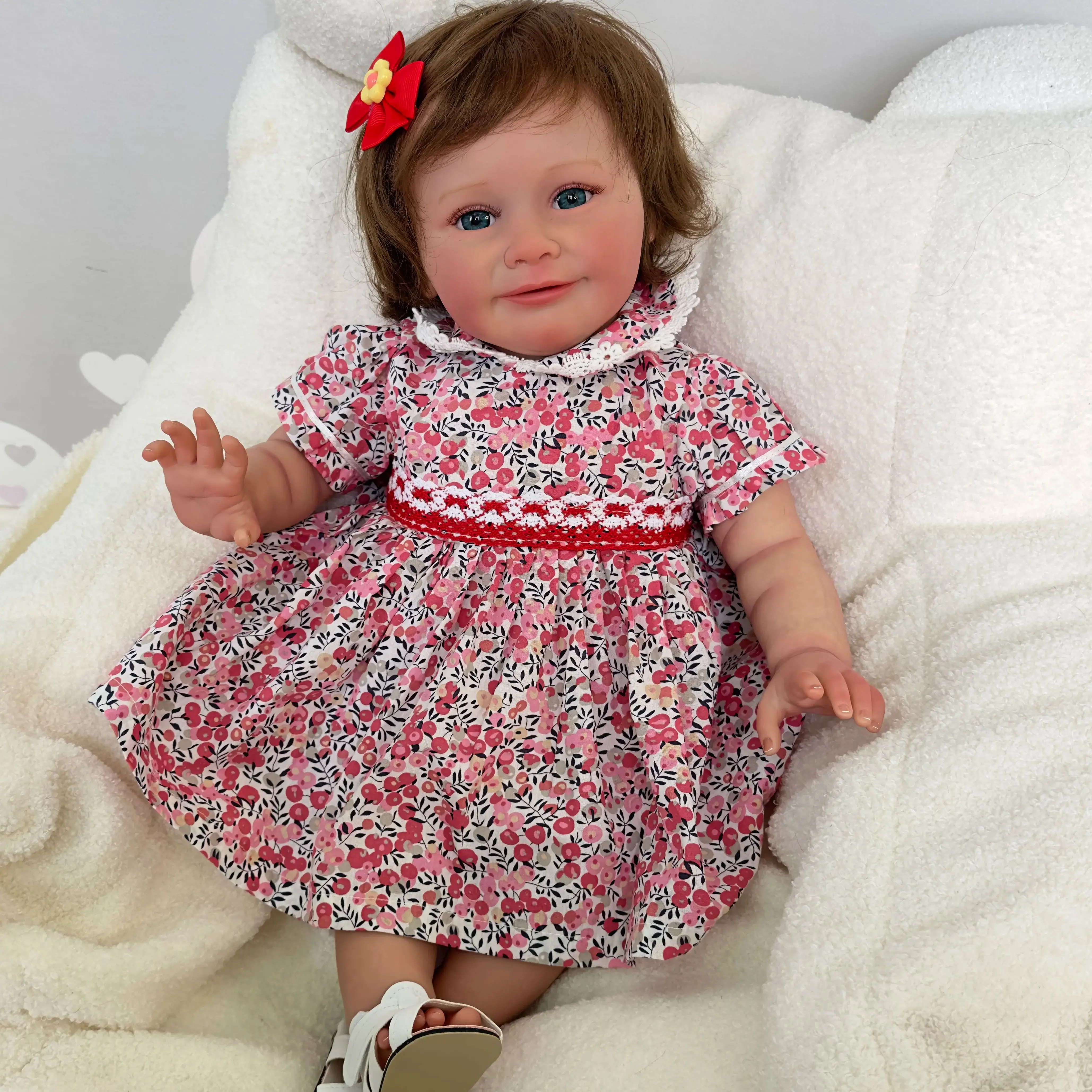 

60cm Huge Real Bebe Reborn Bonecas Zoe Girl Toddler Silicone Baby Doll Lifelike Children Gift Play House Toys