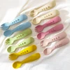 2PCS Silicone Baby Spoons Fork For Baby Cutlery Set Newborn Learn To Eat Training Feeding Spork Tableware Baby Items 2