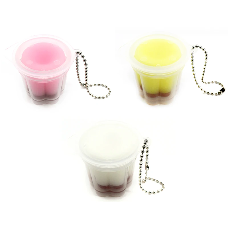 Squishy NEW Fidget Toy Novelty Pudding Squeeze Decompress Toy Keychain Cute Stress Relief Toys Backpack Pendant Kids Adults Gift 6