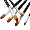 Artist Paint Brushes Set,9 Pcs Professional Filbert Brushes Long Handle Nylon Hair for Acrylic Oil Watercolor Gouache Painting 5