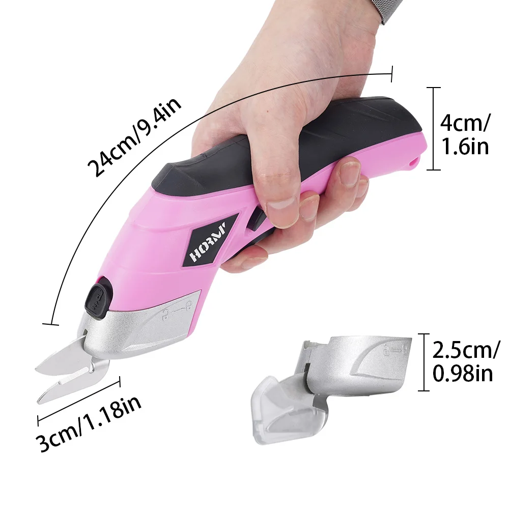 호미 USB 충전식 전기 가위 3.6V 원단 가죽 천 종이 플라스틱 절단 도구 내장형 2.0Ah 배터리 포함