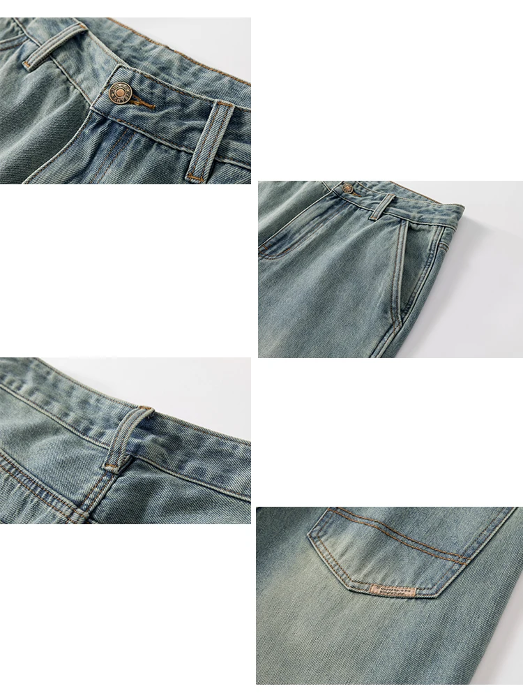 90% Cotton Jeans Men's 2024 New Fashion Retro High Street Pants Loose Casual Soft Male Brand Clothing Denim Trousers 6