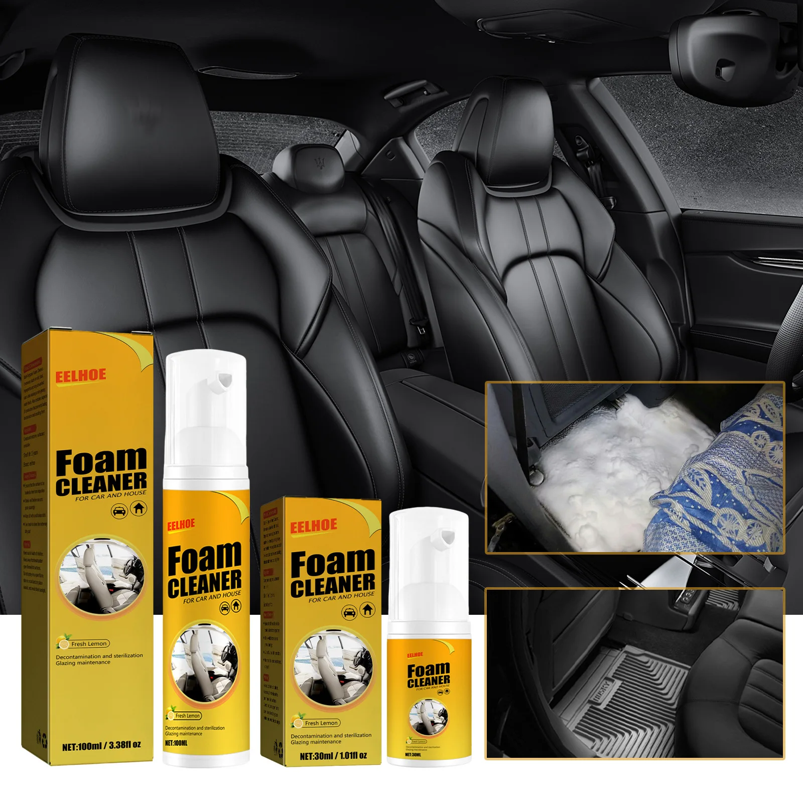 30/100/150ML Multi-Puoam Cleaner Spray Cleaning Agent Automoive Car Interior Home Foam Cleaner Home Cleaning Foam Spray foam cleaner