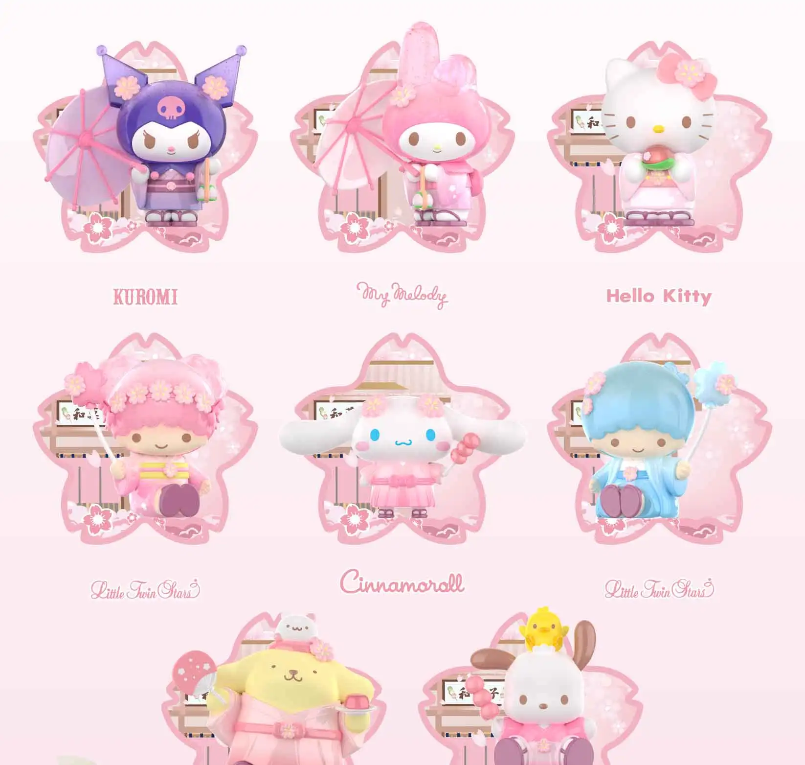 Toptoy Sanrio, Blossom And Wagashi Series, Hellokitty Cinnamoroll