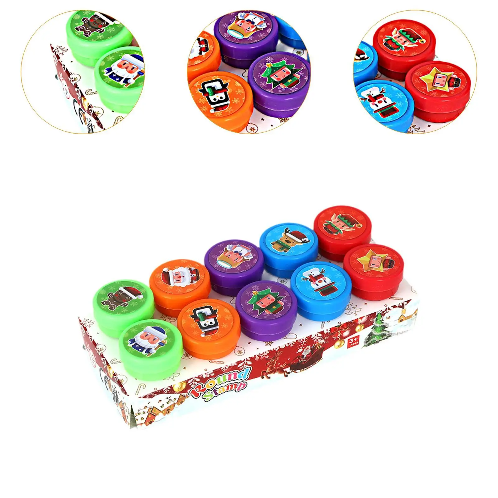 30 Pieces Christmas Stamps Xmas Stamps Decorative Funny Accessories DIY Craft