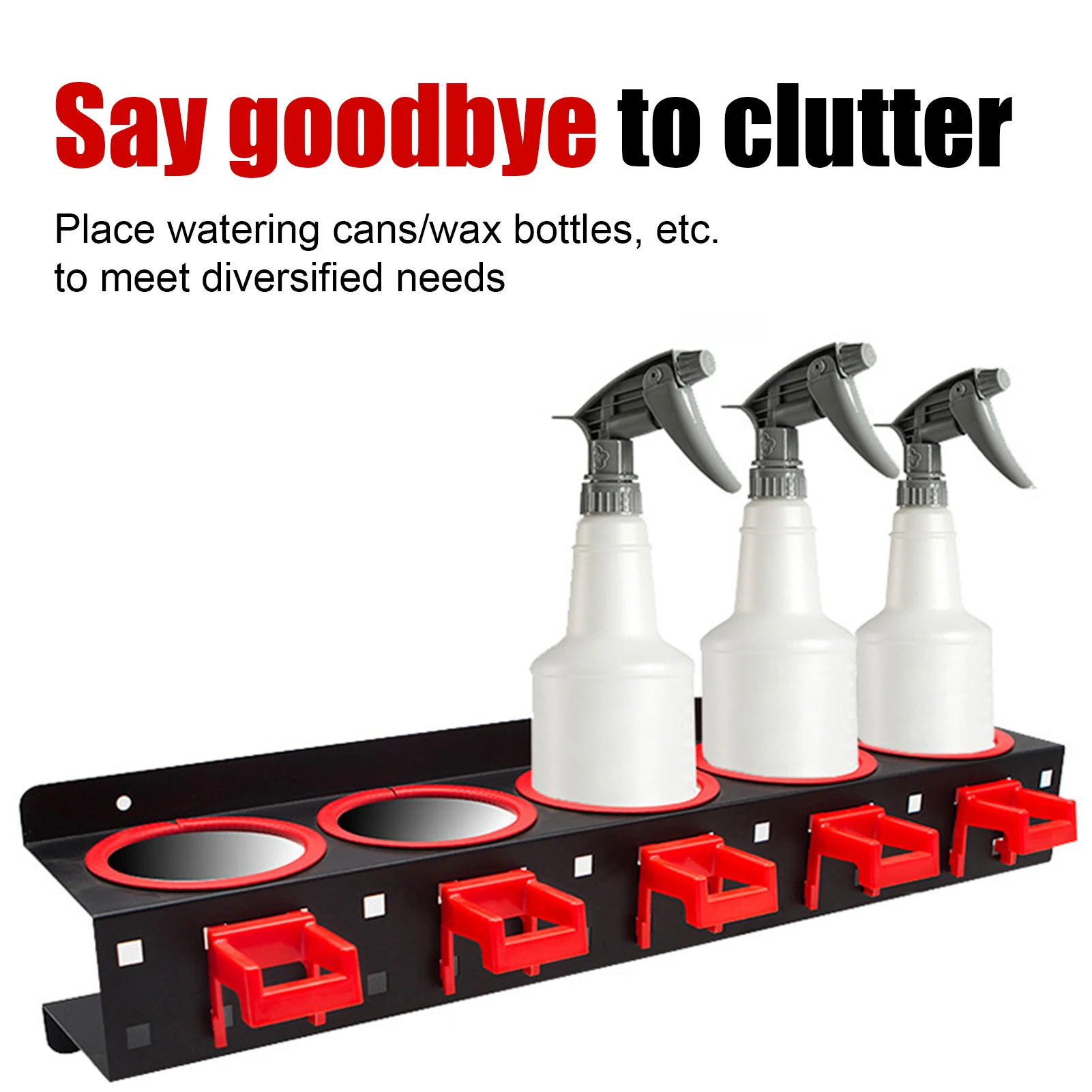 

Garage Car Wash Tool Rack Wall Mounted Spray Bottles Storage Holder For Garage Bathroom Lanudry Auto Beauty Shop