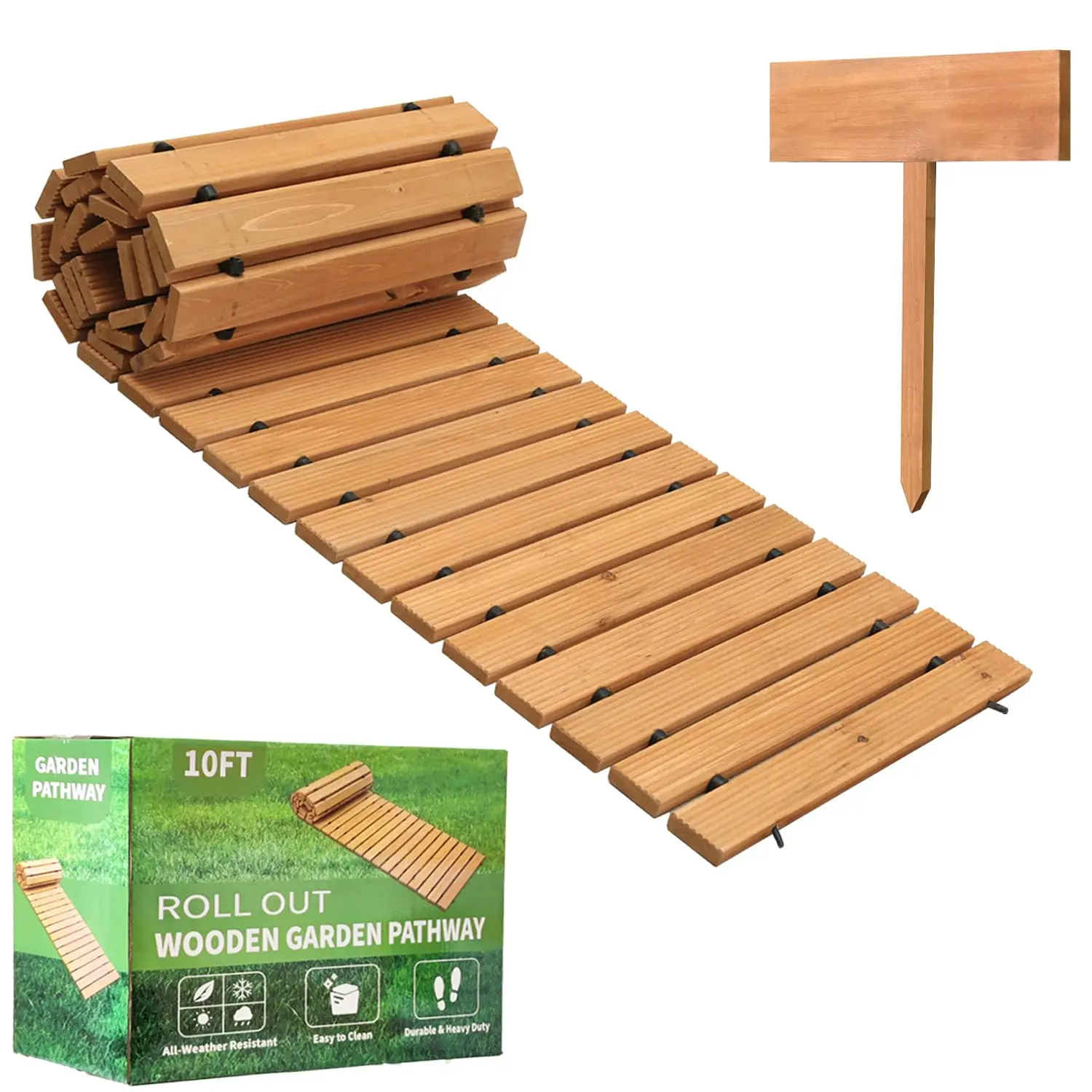 Wooden Garden Pathway Example