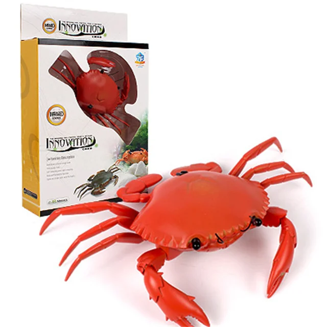 RC Crab Toy Remote Control Animal Car Vehicle Electronic Fake Insect For Kids Gift Christmas Halloween Pranks JokeGray