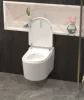 Wall Mounted Smart Toilet Automatic Lid Foot Sensor Flush Water Pressure Boost Hands-Free Intelligent Toilet 220V 3