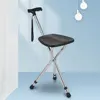 Folding Walking Cane with Seat for Seniors & Adults Adjustable Crutch Chair 300 Lbs Capacity Portable 4