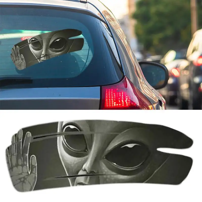 

Car 3D Alien Cracked Decal Cool Universal Self-Adhesive PVC Vinyl Auto Racing Sticker Car Scratches Covering Sticker For Laptop