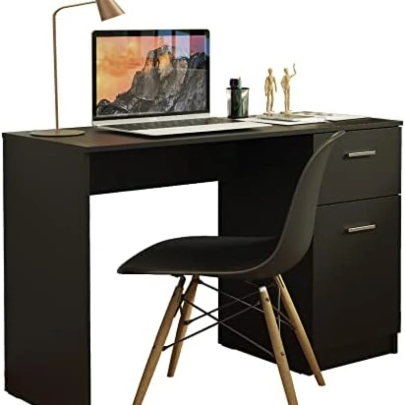 

53 inch Computer Writing Desk with Drawers and Door, Executive Desk, Wood PC Table, Plenty of Sapce, 30\u201D H x 18\u201D D x 5