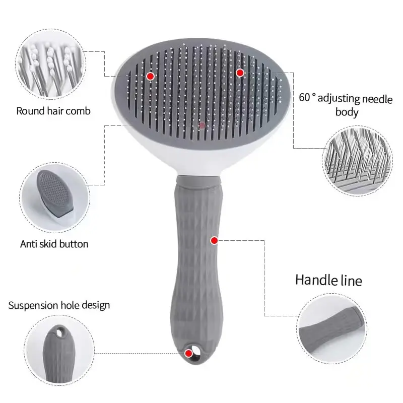 Pet Hair Remover Brush,Easy to Remove Loose Undercoat,For Dogs Cats Grooming Tools, Pet Hair Removal Comb Dogs Accessories 3