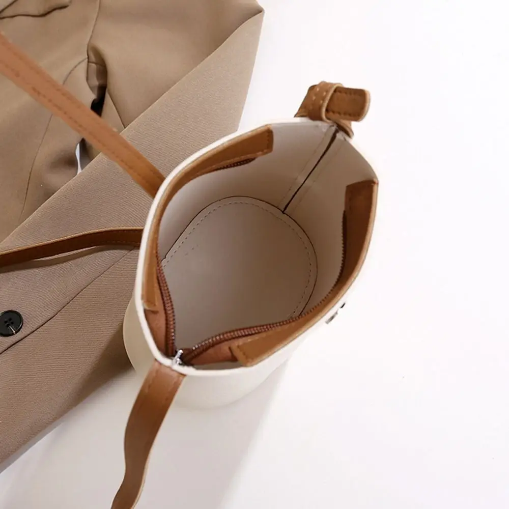 Girls Gift Exquisite PU Leather Shoulder Bag Soft Zipper Mobile Phone Pouch Large Capacity Casual Portable Handbags Daily Use