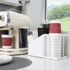 Disposable Cup Holder Rack Shelf For Coffee Paper Cup Spoon Fork Straw Sugar Tea Bag Storage Box Cup Container Desktop Storage 3