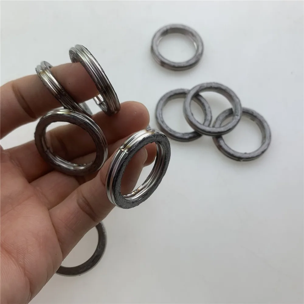 6PCS For GN125 GS150 GN250 motorcycle exhaust pipe O-type gasket installed in cylinder head between exhaust port and inlet