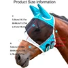 Horse Mask Stretchy Adjustable Breathable Anti-uv Anti-mosquito Horse Hood Mesh Fly Protective Cover Equestrian Equipment 6