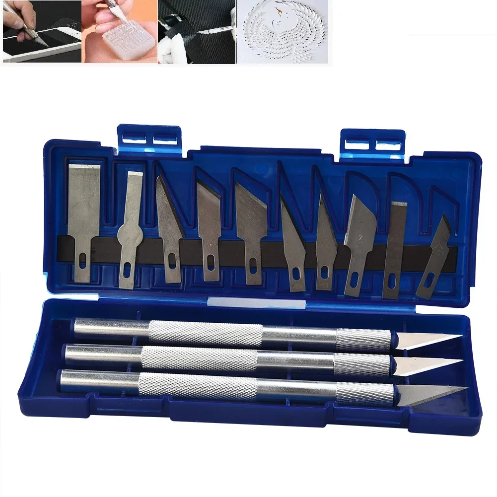 

13PCS Precision Cutter Set Exacto Hand Carving Tool Arts & Craft Hobby Kit Navaja Flipper Hand Tools Pocket