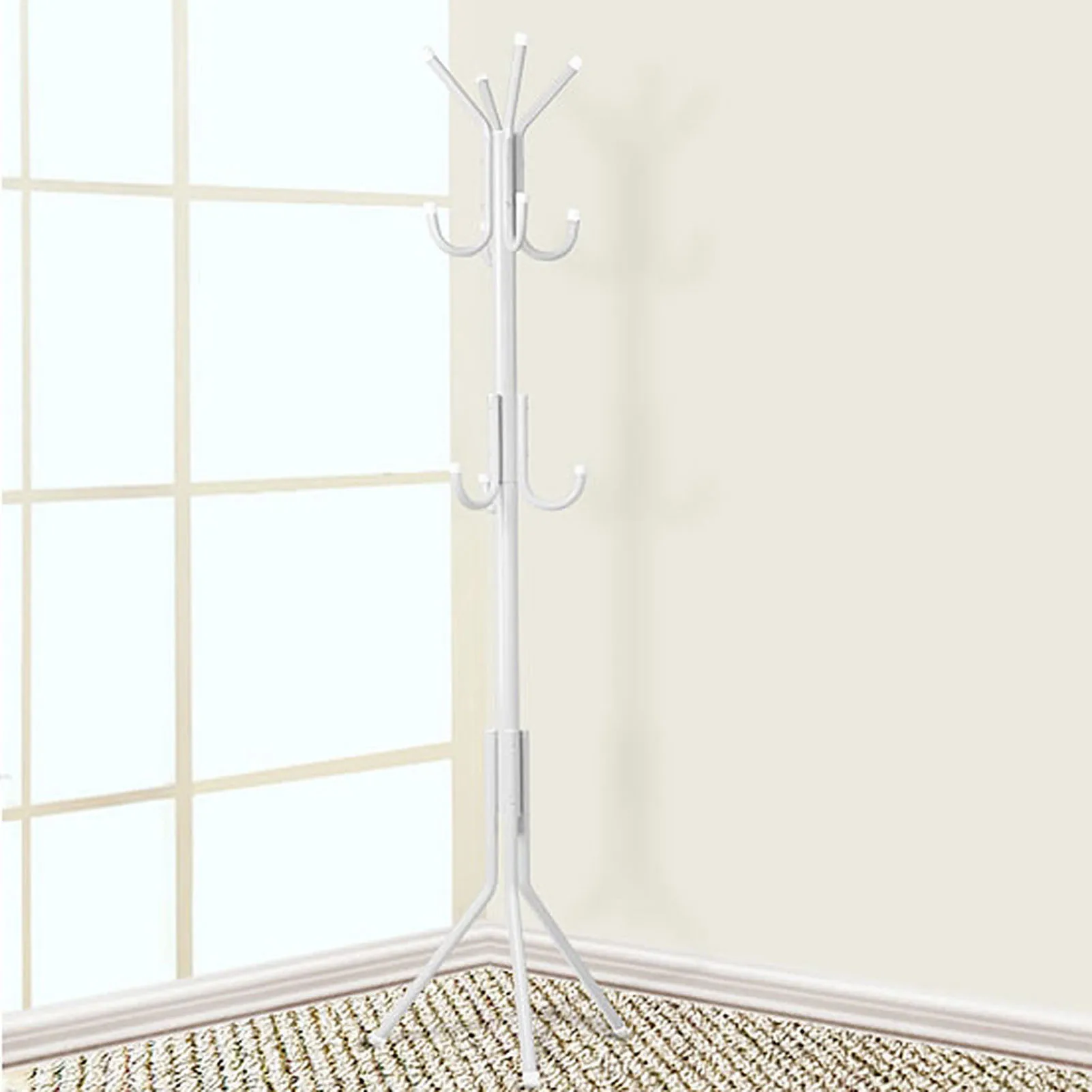 Coat Clothes Stand Coat Hat Tree Stand Multi Hook Metal Hat Rack Tree Clothes Bag Hanger Organizer for Home Bedroom