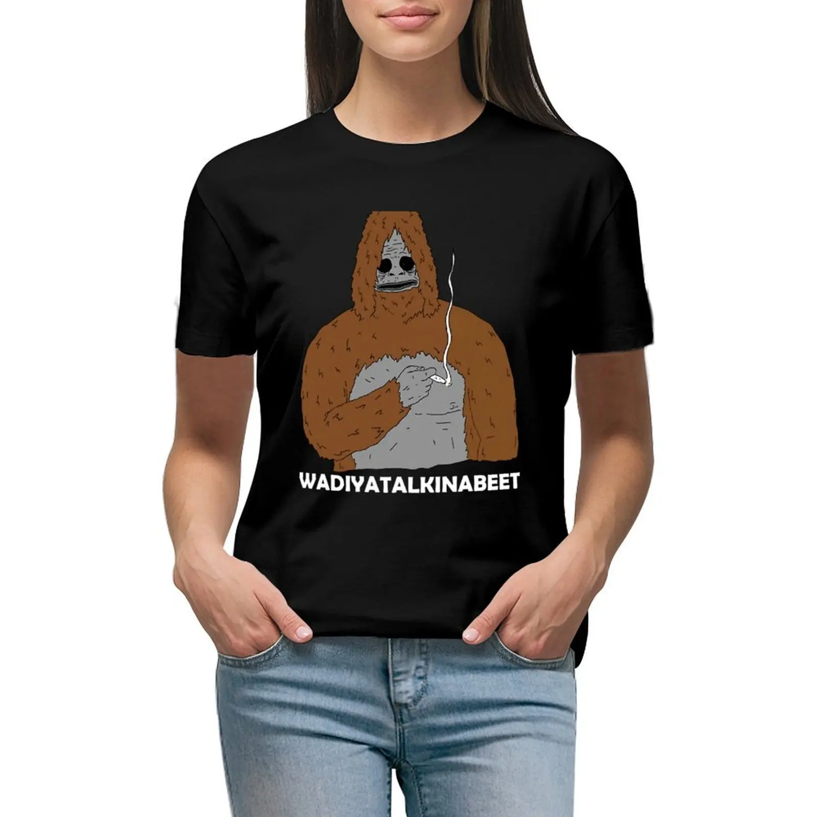 

sassy , Sassy Big Lez Show Sassy Smoking Monkey T-Shirt Aesthetic clothing tops sports fans vintage cat shirts for Women