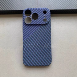 Custodia per telefono ultra-sottile in fibra di carbonio elegante e antiurto con effetto pelle