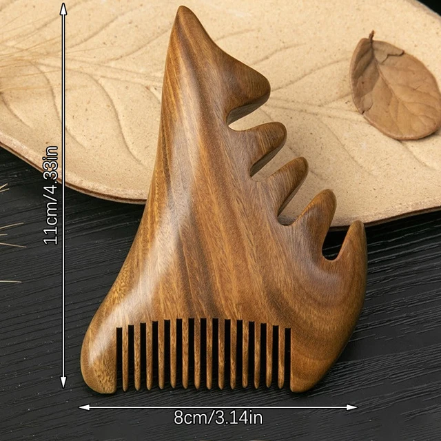 Peigne de massage, outil de massage multifonction à main pour la tête -  Peigne à cheveux antistatique 5/8 dents - Peigne de massage méridien en  bois 