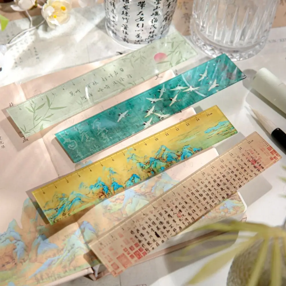 

Multifunction 15cm Straight Ruler Creative Acrylic Math Drawing Ruler Dividing Ruler Stationery