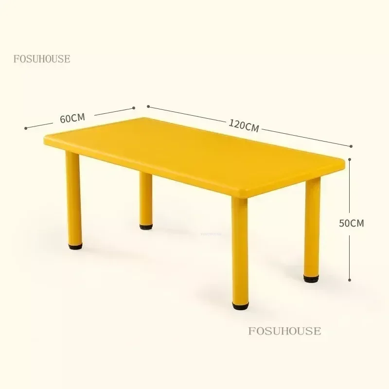 Plastic Rectangular Desk Kindergarten Kids Table and Chair Set Early Education Children's Home Eating Learning Writing Table z