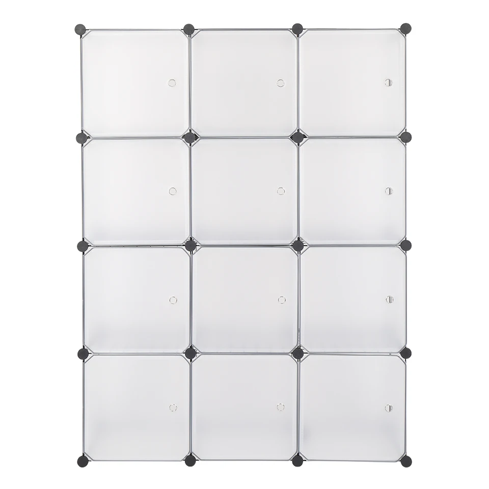 12 Cube White Storage Shelf Organizing Bookcase