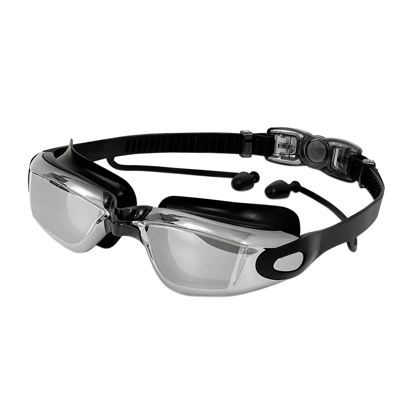 Professional Swimming Goggles Men Women Large Frame With Earplugs Waterproof Anti-Fog High-definition Swim Pool Diving Goggles