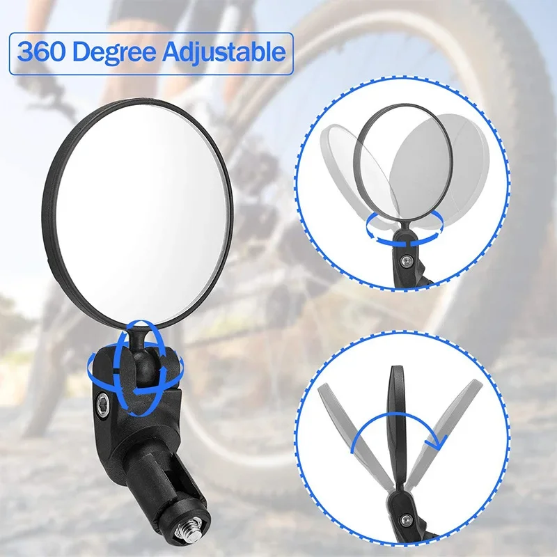 HD Bicycle Rearview Mirror with Adjustable Handlebar - Improve Safety and Visibility While Riding