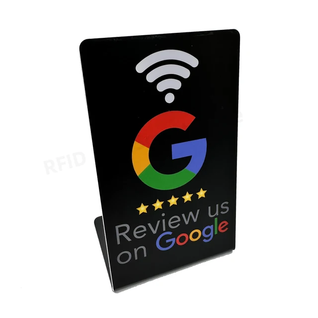 nfc stand 13.56Mhz Programmable Google Reviews NFC Stand Table NT/AG213 144 Bytes Google Review Display nfc card Reviews Stand 5