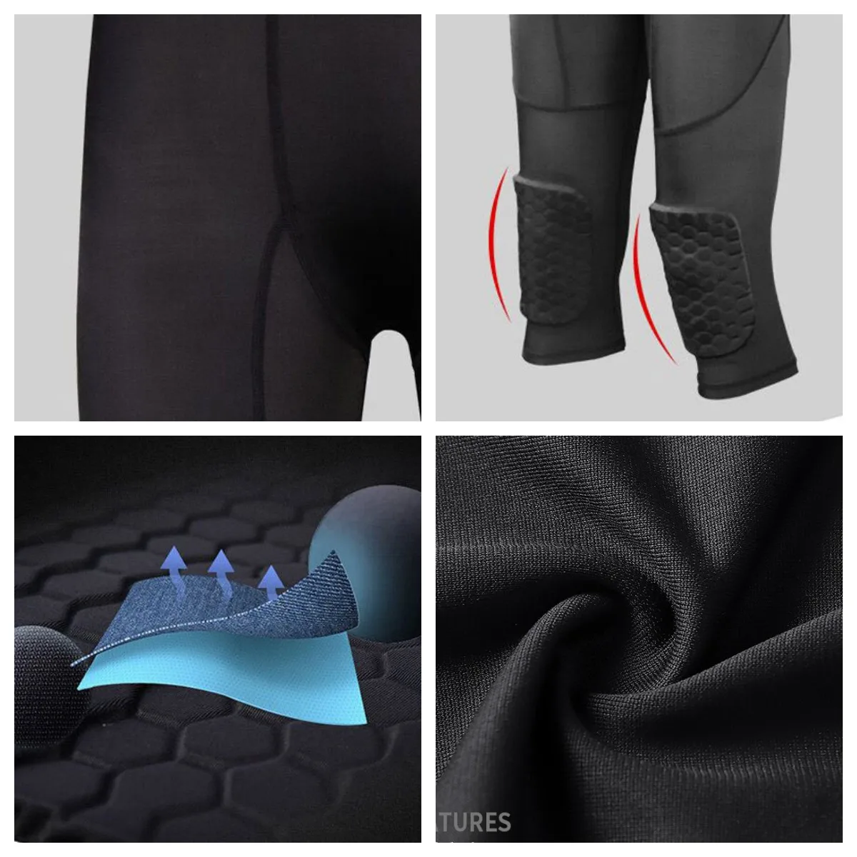 Padded Gym Running Cropped Pants Mens Joggings Elastic Compressions Sweatpant Football Basketball Racing Workout Leggings Male