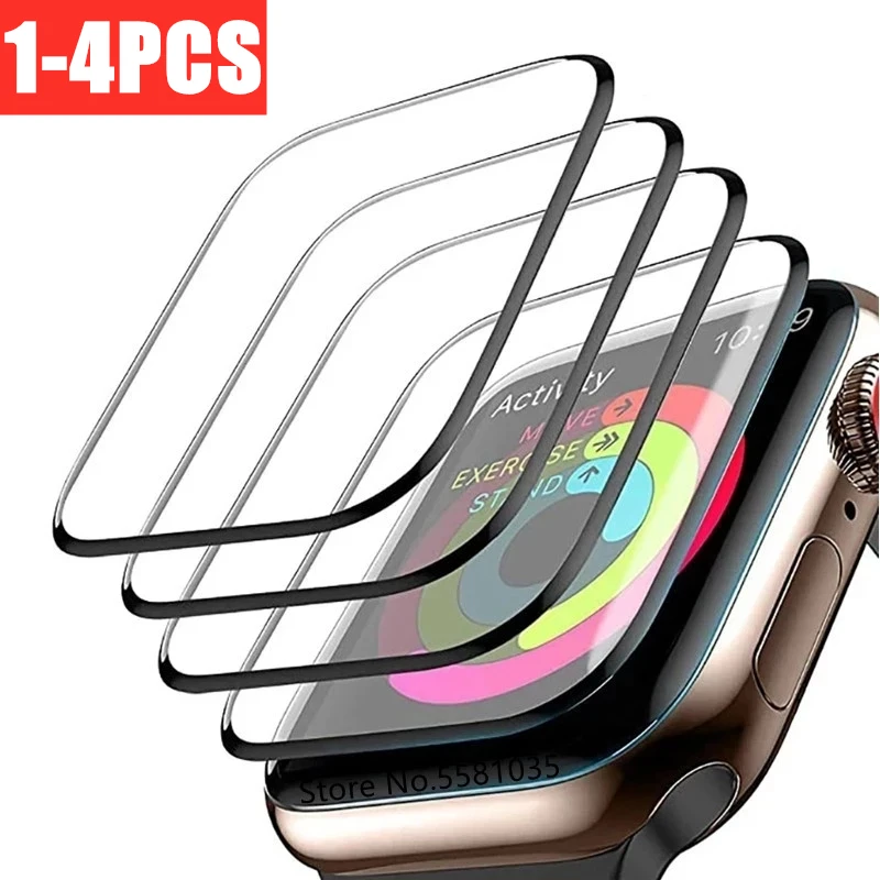 1 4PCS Protector Film for Apple Watch 7 6 SE 5 4 3 Screen Protectors 40MM 41MM 42MM 44MM 45MM on Iwatch 4/5/6/SE/7 Series 38mm|Watch Screen Protectors| - AliExpress