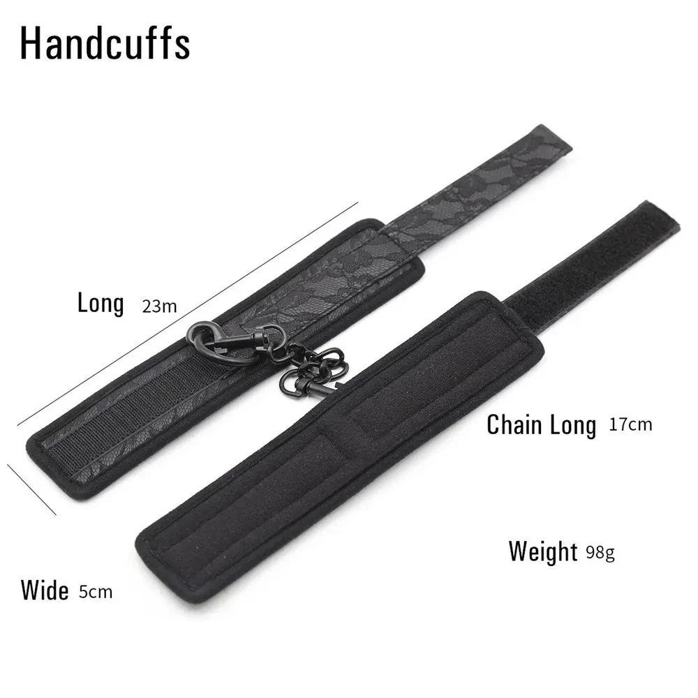 BDSM Sex Toys for Couples Bondage Set Stainless Steel Adjustable Spreader Bar Sex Slave Handcuffs Ankle Cuffs Fetish Restraints