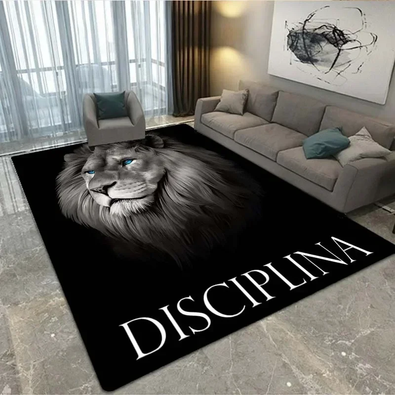 3D animal theme area rug, universal door mat decorative rug for living room bedroom sofa, children's game non-slip floor mat